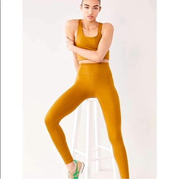 Girlfriend Collective Compressive High Rise Full Length Legging in Saddle - Picture 2 of 11